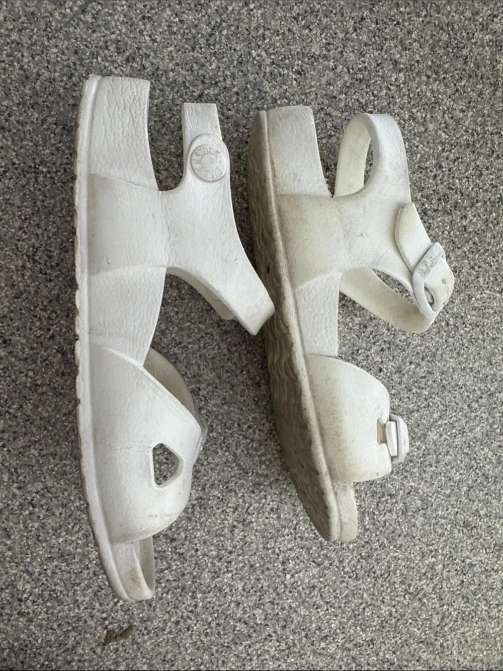 Birkenstock Kids White Buckle-Front Sandals